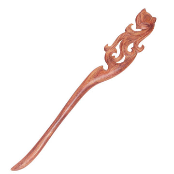 CrystalMood Handmade Wood Hair Stick Fairy Fox Rosewood
